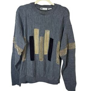 Bachrach 90s Vintage Mens Medium textured knit Sweater